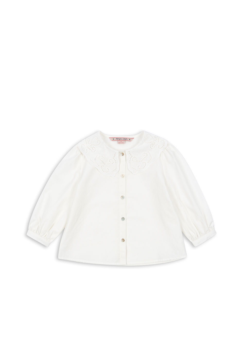 Konges Sløjd - bluzka dzięcięca Rilo Collar Shirt GOTS Optic White