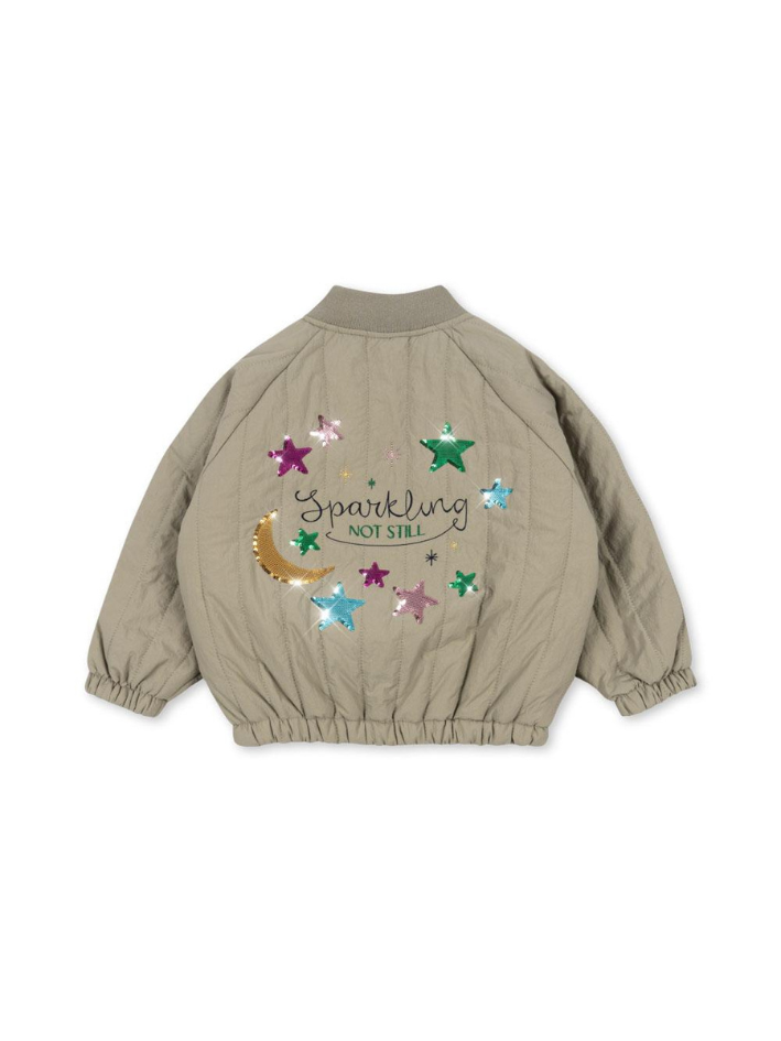 Konges Sløjd - pikowana kurtka bomberka Juno Sequin Bomber Jacket Laurel Oak