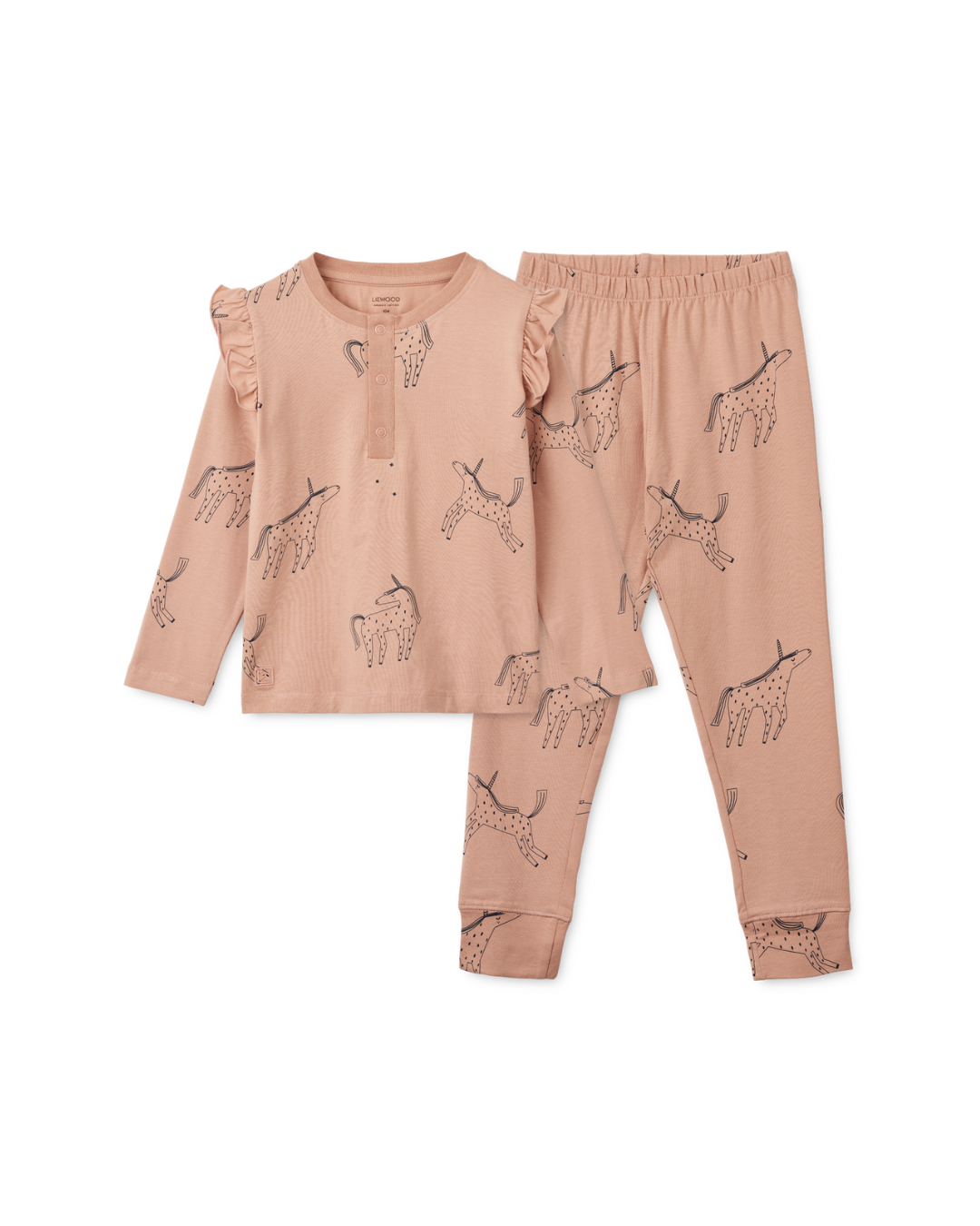 Liewood - piżama dziecięca Wilhelm Printed Frill Pyjamas Set