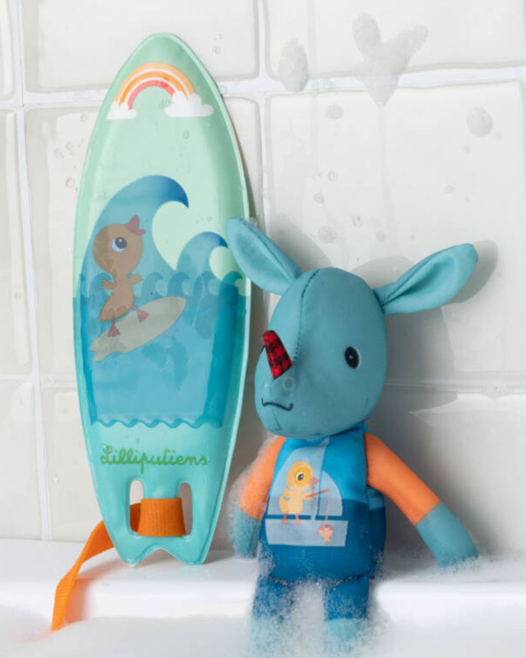 Lilliputiens - przytulanka do kąpieli dla dzieci surfer Smok Joe