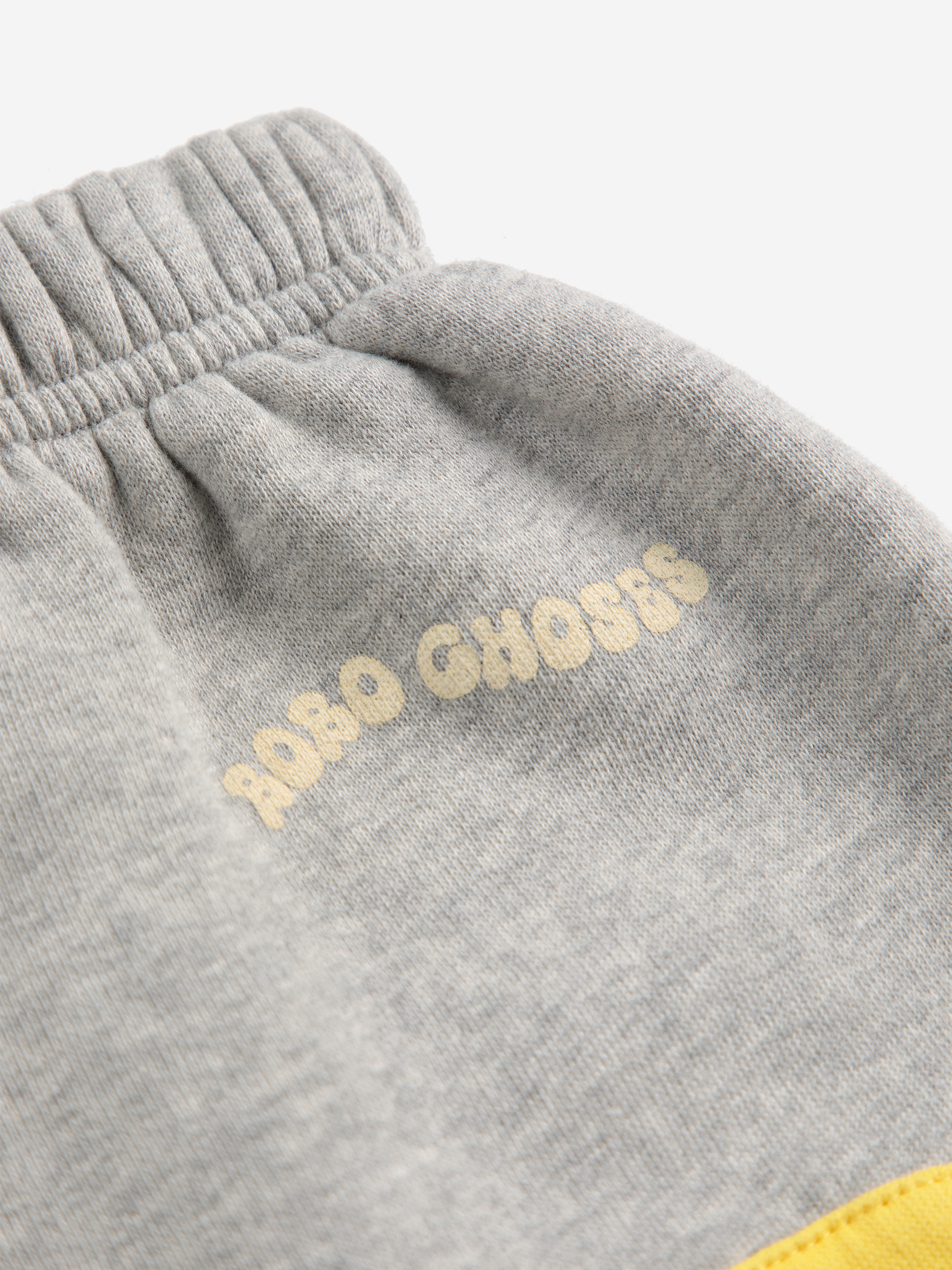 BOBO CHOSES - spodnie do joggingu z łatami na kolanach heather grey melanżowo-szare