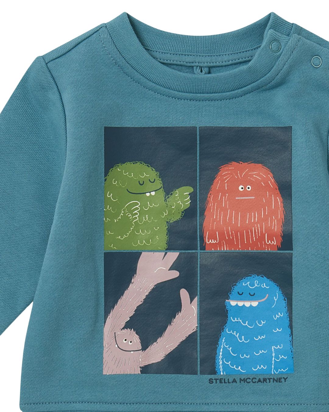 Stella McCartney - bawełniana bluza niemowlęca z nadrukiem Yeti Stella McCartney - bawełniana bluza niemowlęca z nadrukiem Yeti