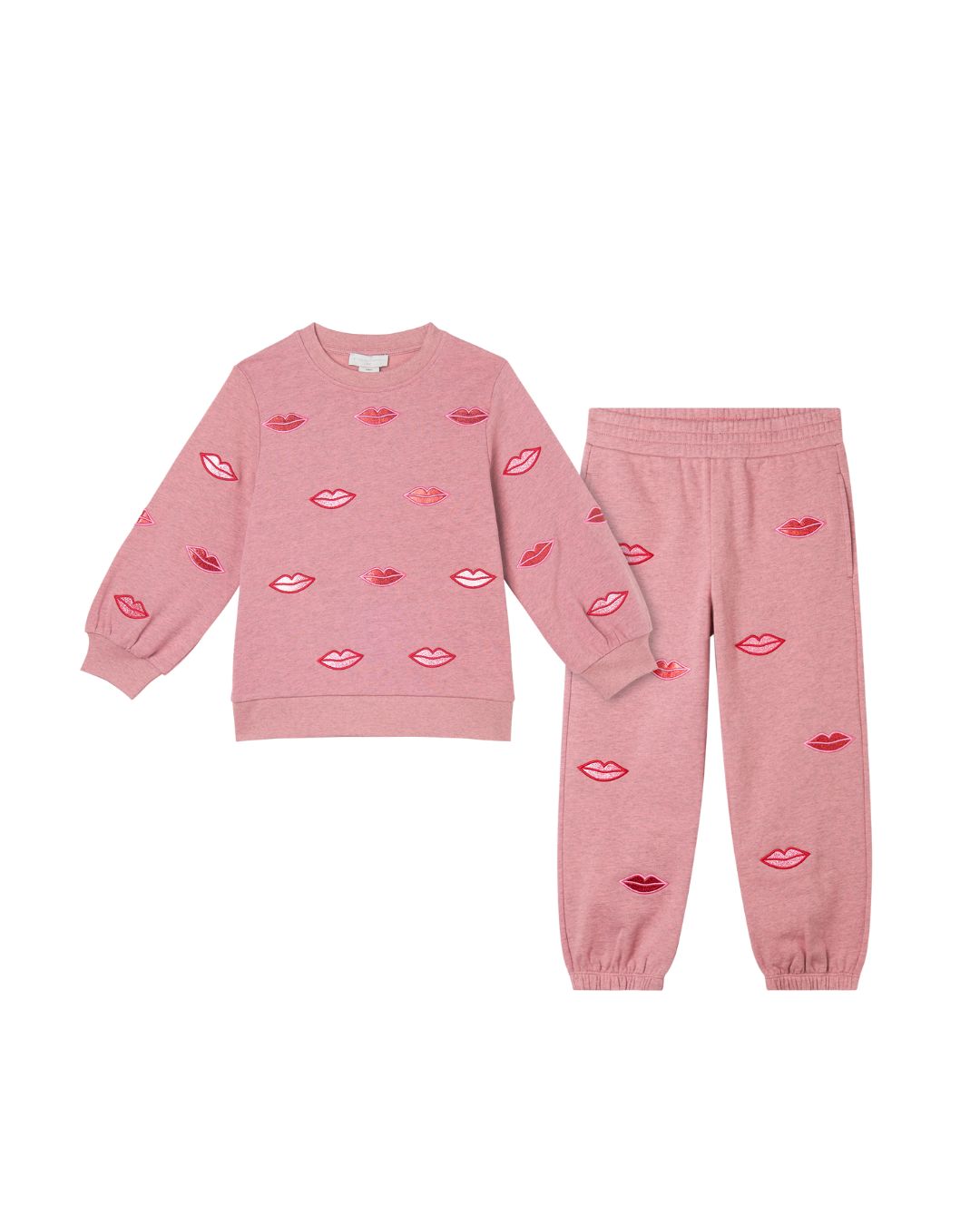 Stella McCartney - dres bawełniany z naszywkami w kształcie ust