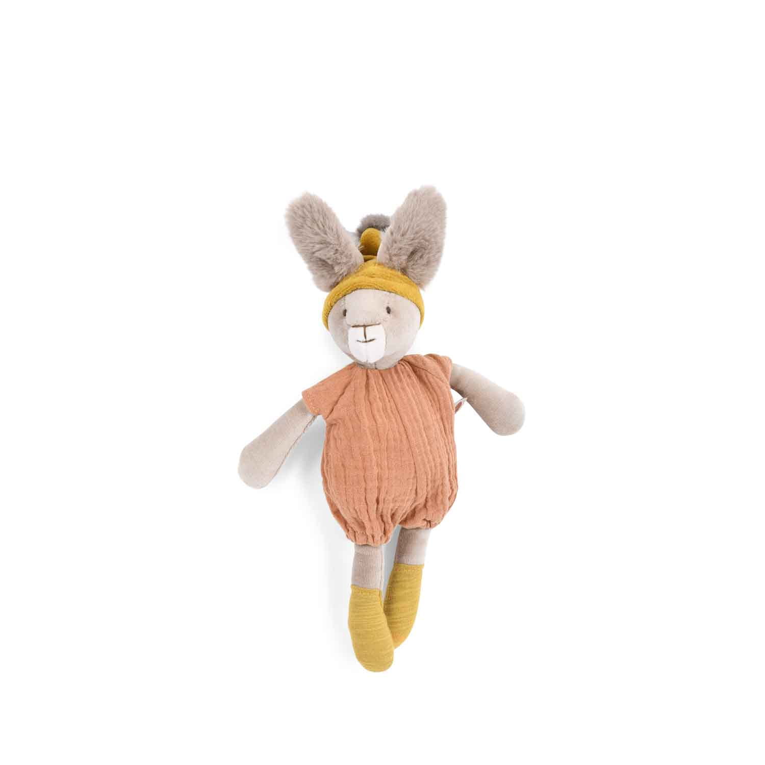 Moulin Roty - maskotka króliczek w czapce rudy 32 cm