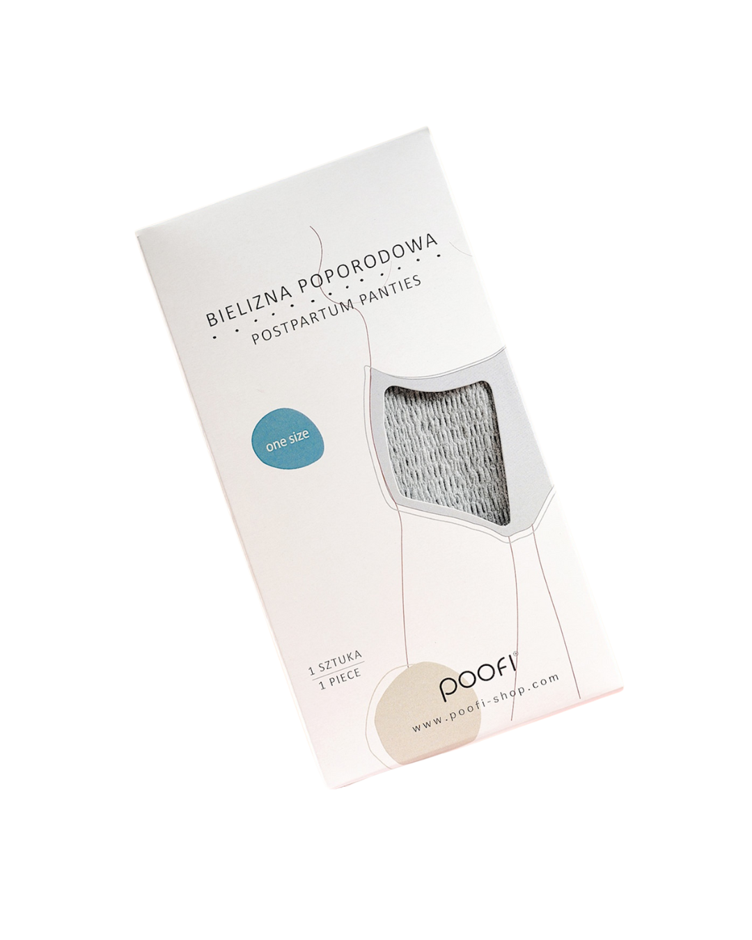 Poofi - bielizna poporodowa One size kolor szary