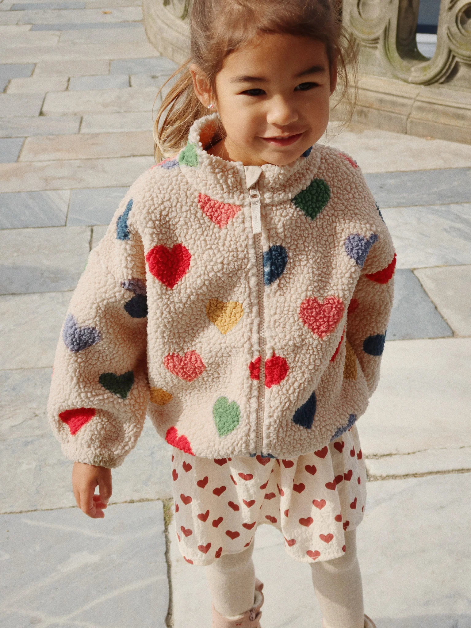 Konges Sløjd - kurtka dziecięca Jody Teddy Jacket GRS Bon Coeur Coloré