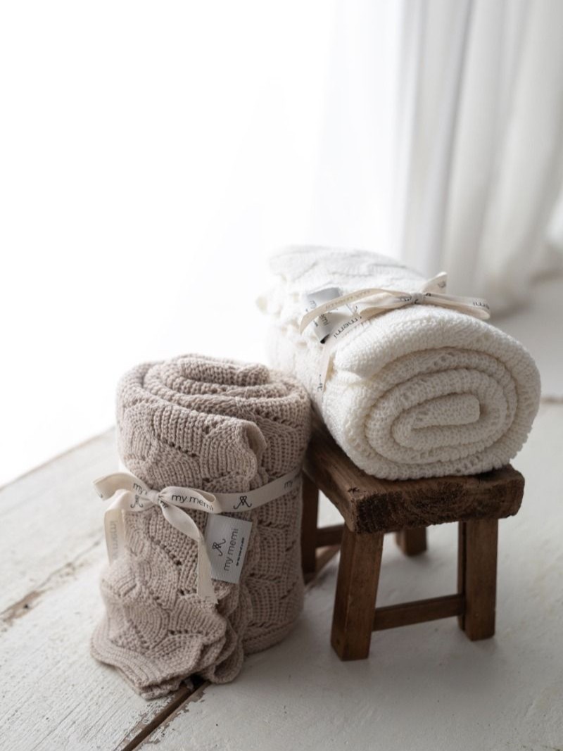 My Memi - otulacz ze 100% wełny merino premium collection Warm Beige
