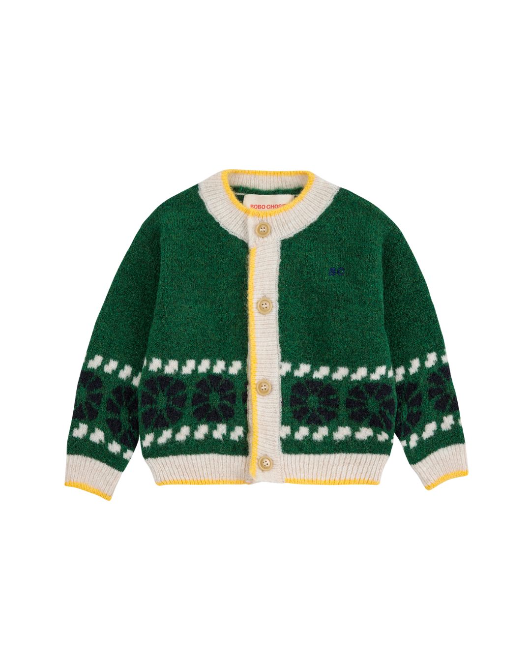 BOBO CHOSES - sweterek dla dziecka Jacquard Cardigan Kaleidoscope