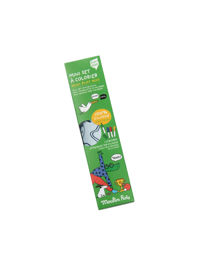 Mini silikonowa mata Moulin Roty do kolorowania Sport Mini silikonowa mata Moulin Roty do kolorowania Sport
