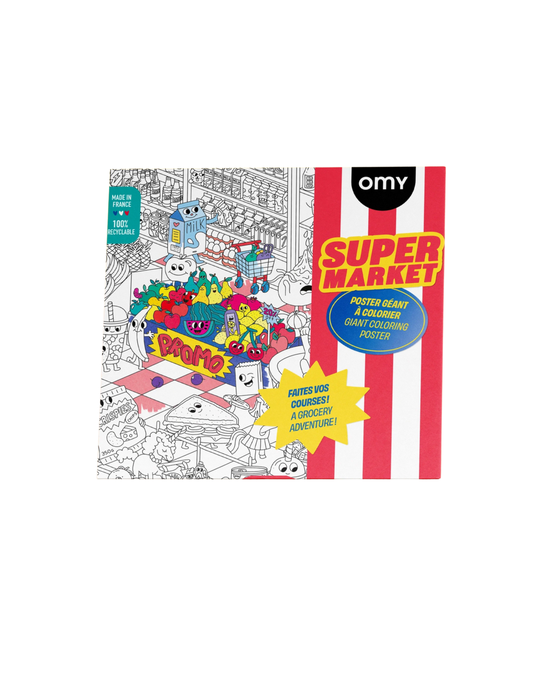 Omy - gigantyczna kolorowanka 100x70 Supermarket