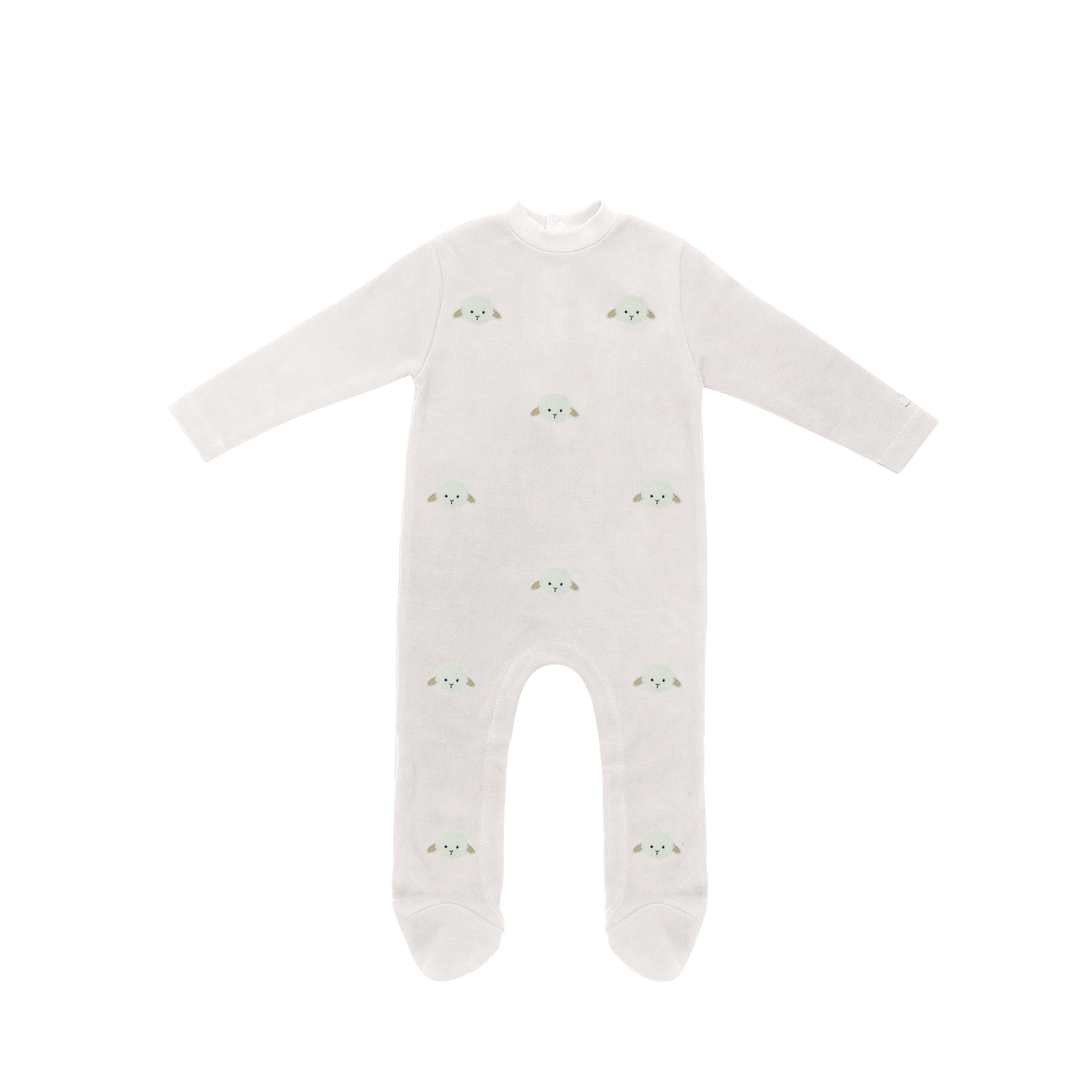 Donsje - bawełniany pajacyk Phlyn Onesie Lammy White Sand