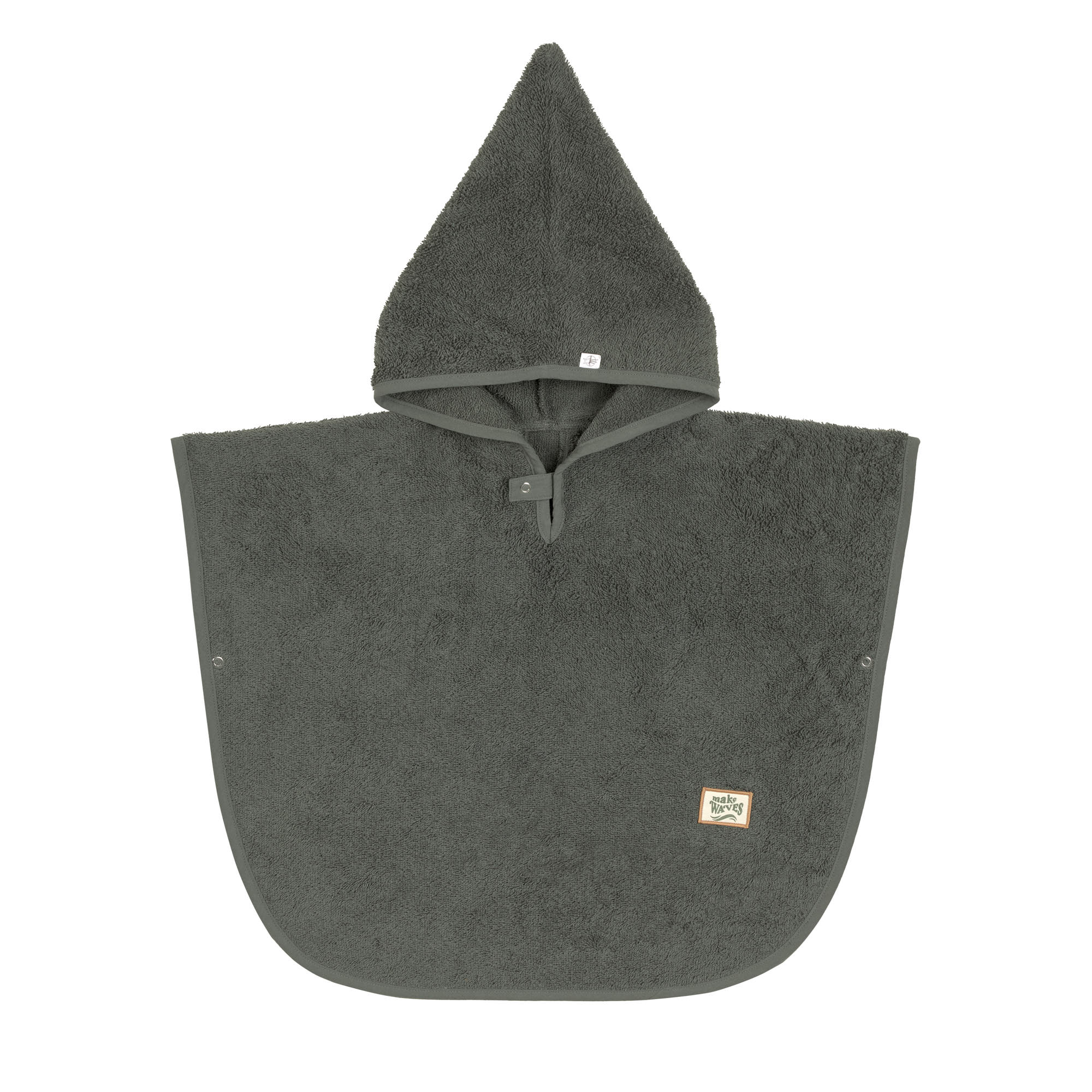Lassig - dziecięce ponczo z frotte dla dzieci deep olive