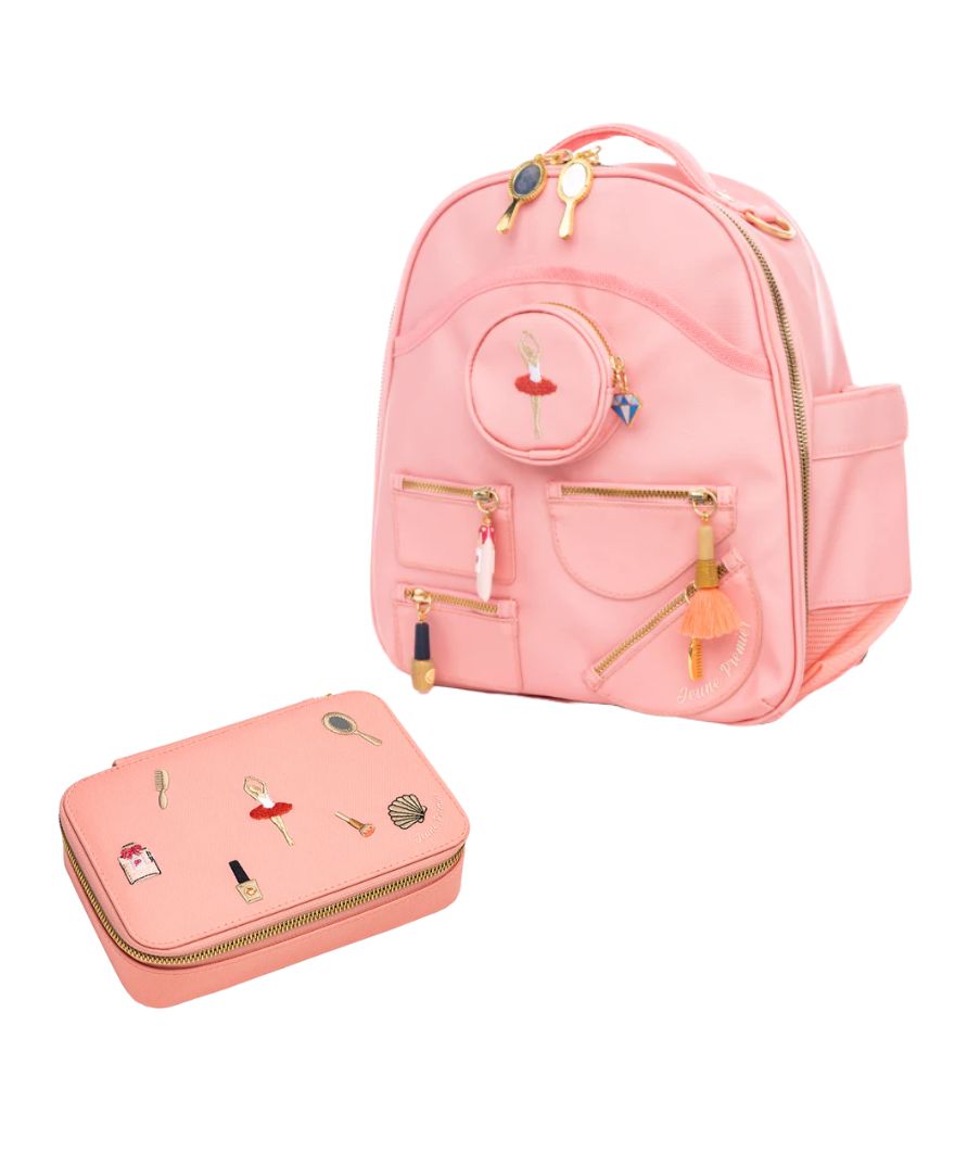 Jeune Premier - zestaw szkolny dla dziewczyny Jewellery Box Pink: plecak + piórnik