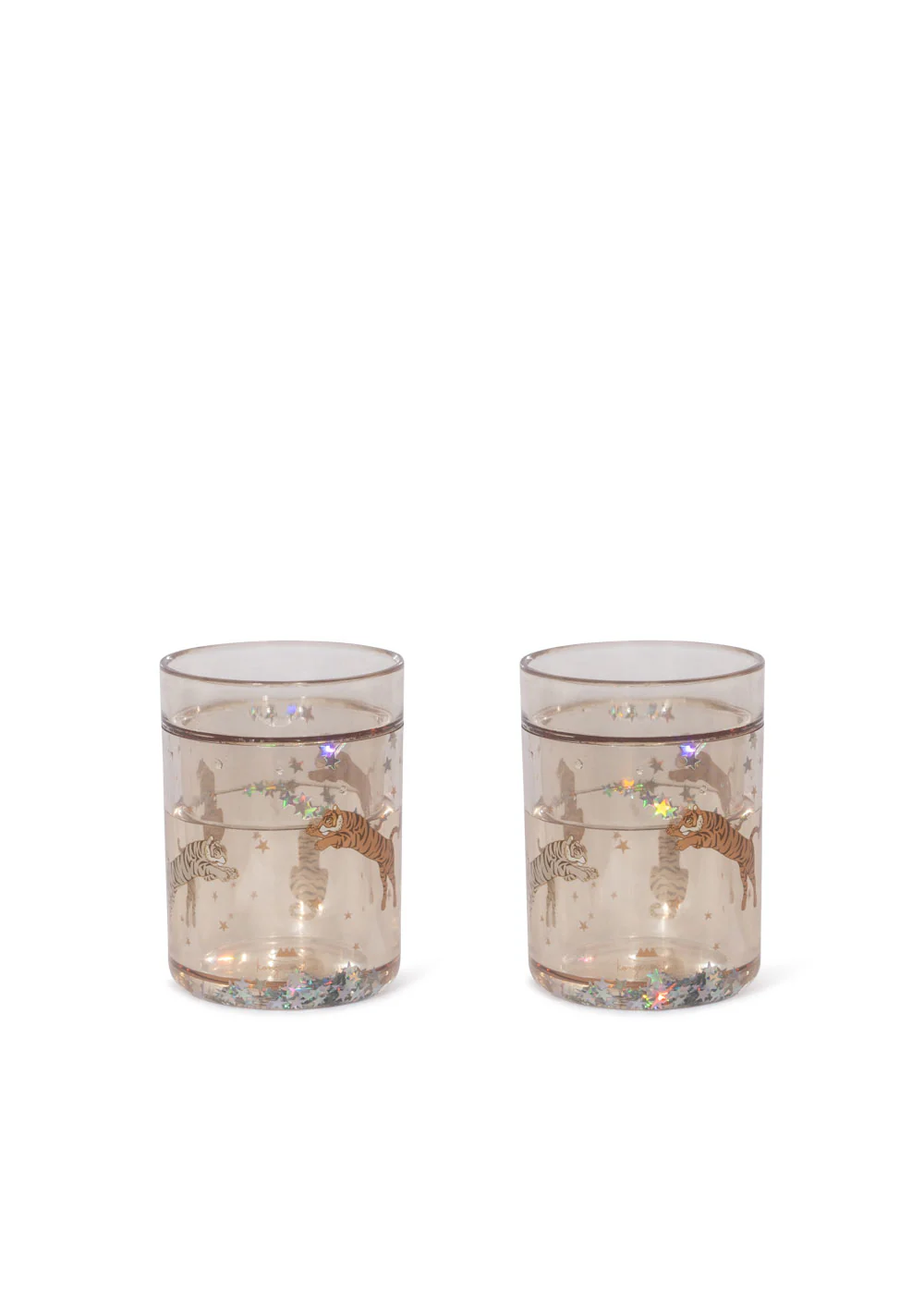 Konges Sløjd - kubek dla dziecka 2 sztuki Glitter Cups Roar