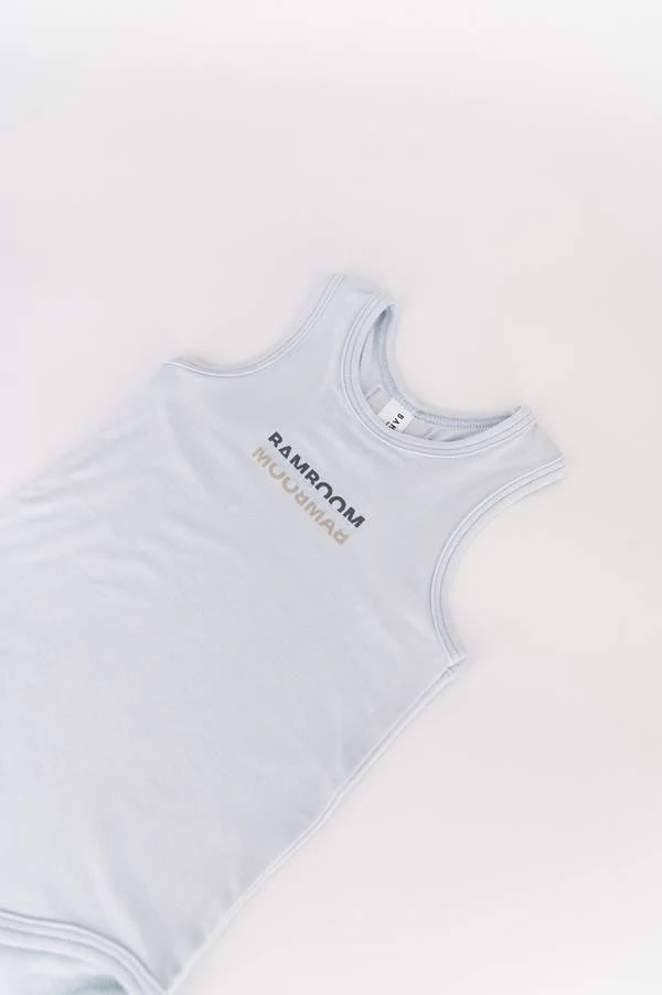 Bamboom - bambusowe body bez rękawów niebieskie