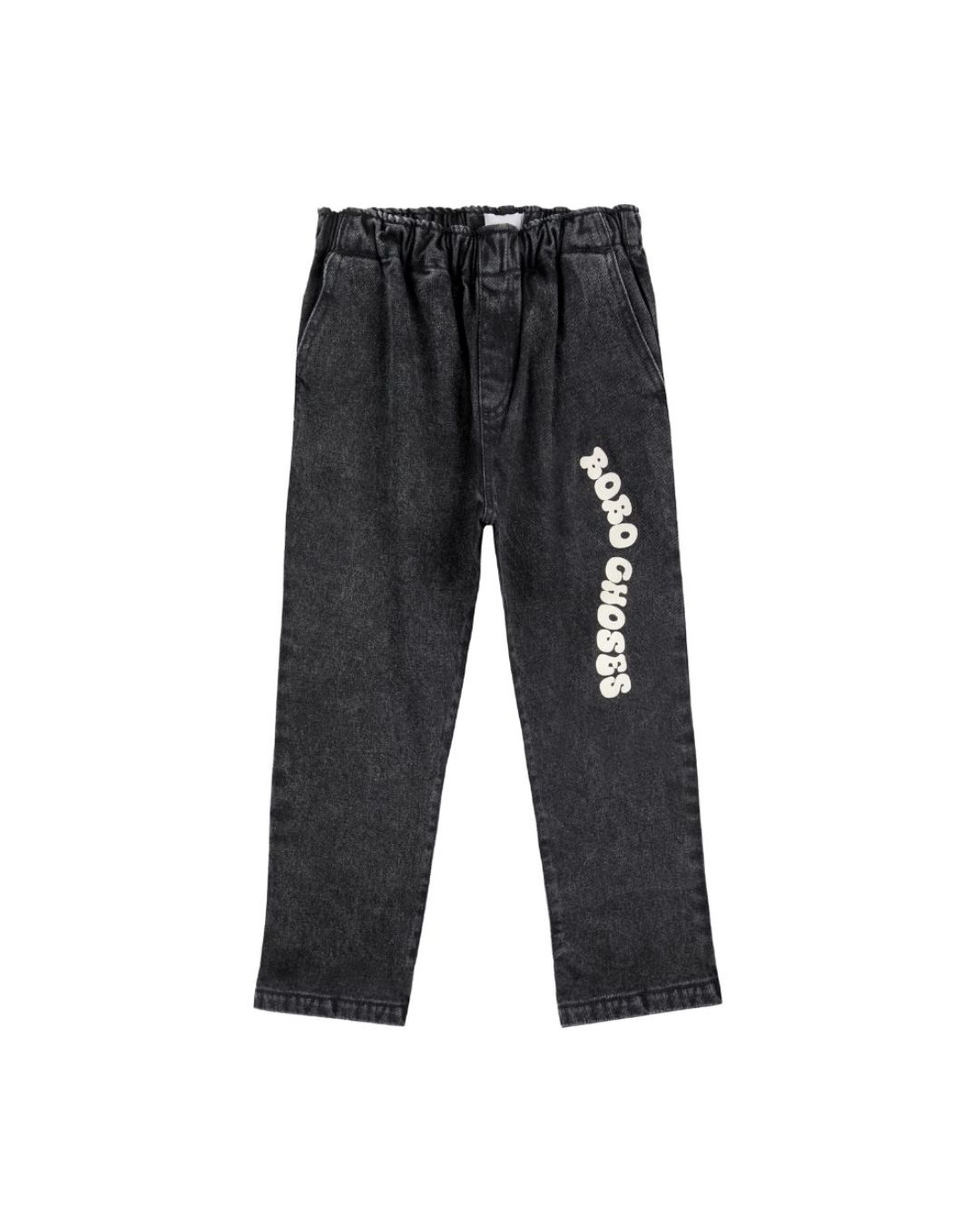 BOBO CHOSES - spodnie jeansowe Wavy Bobo Choses dark grey ciemnoszare