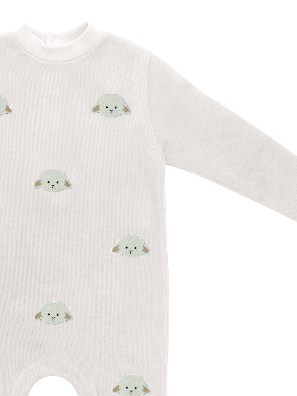 Donsje - bawełniany pajacyk Phlyn Onesie Lammy White Sand