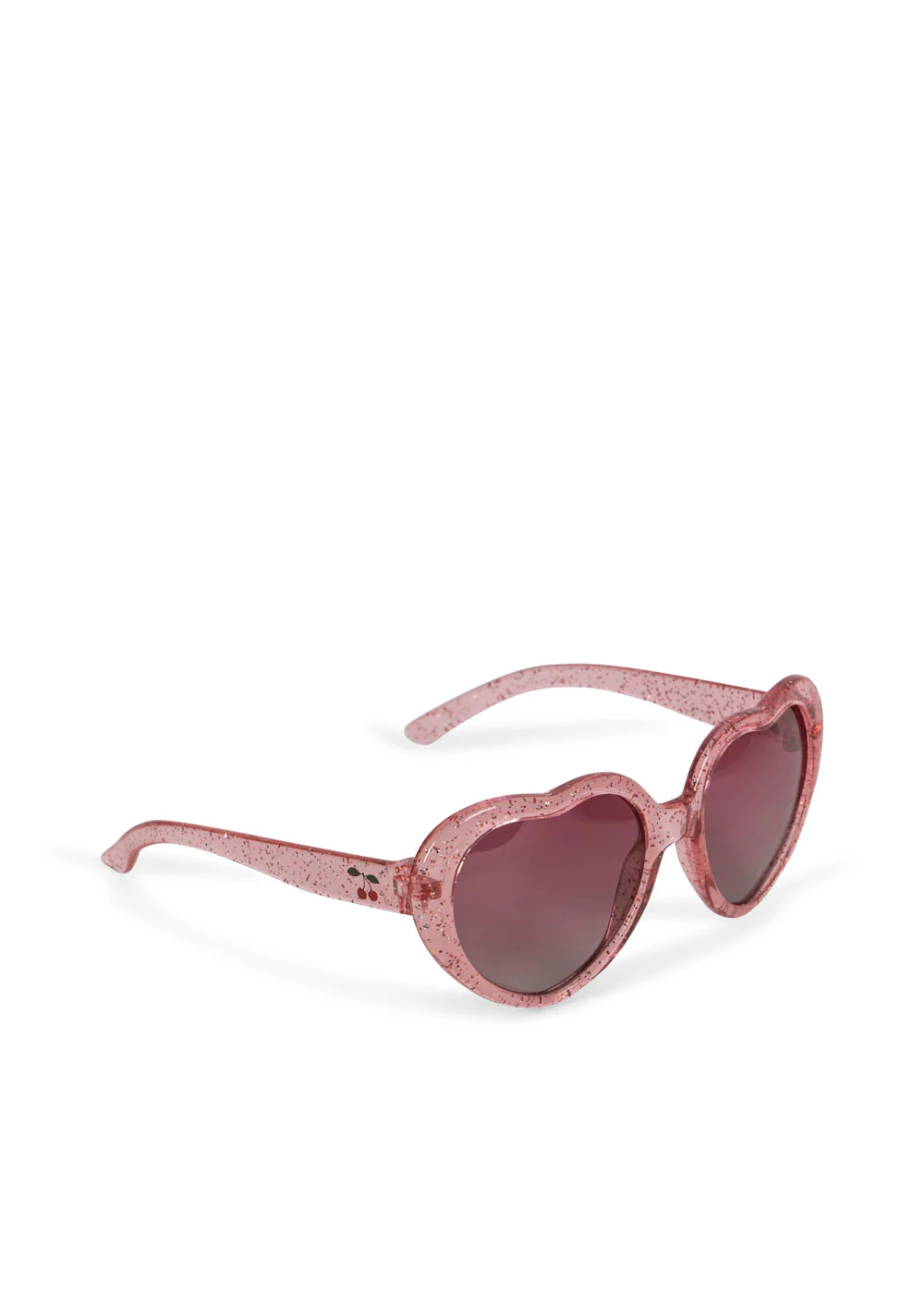 Konges Sløjd - okulary przeciwsłoneczne serduszka Junior Heart Cherry Glitter