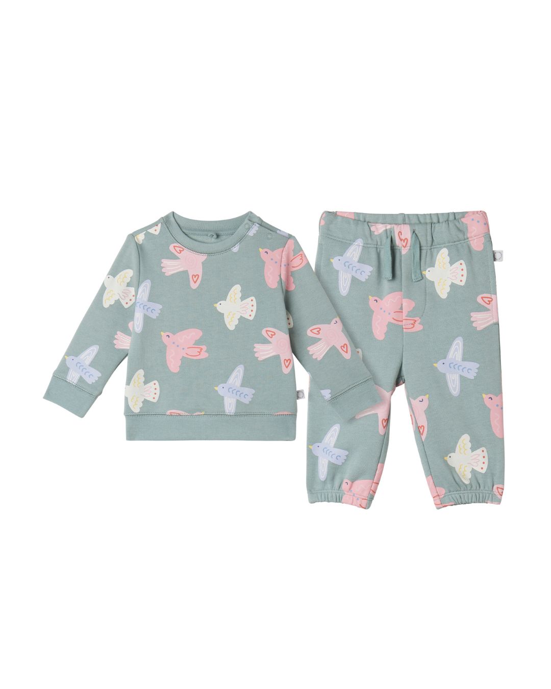 Stella McCartney - bawełniany dres niemowlęcy Baby Birds