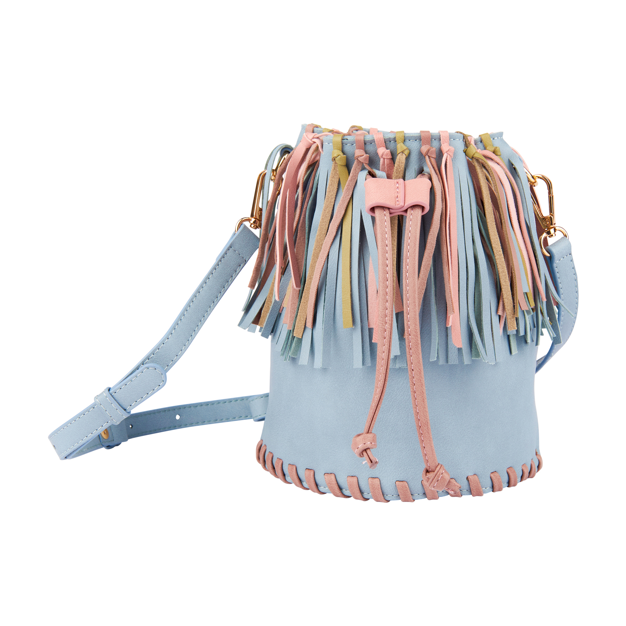 Stella McCartney - torebka dla dziewczynki typu bucket z frędzlami