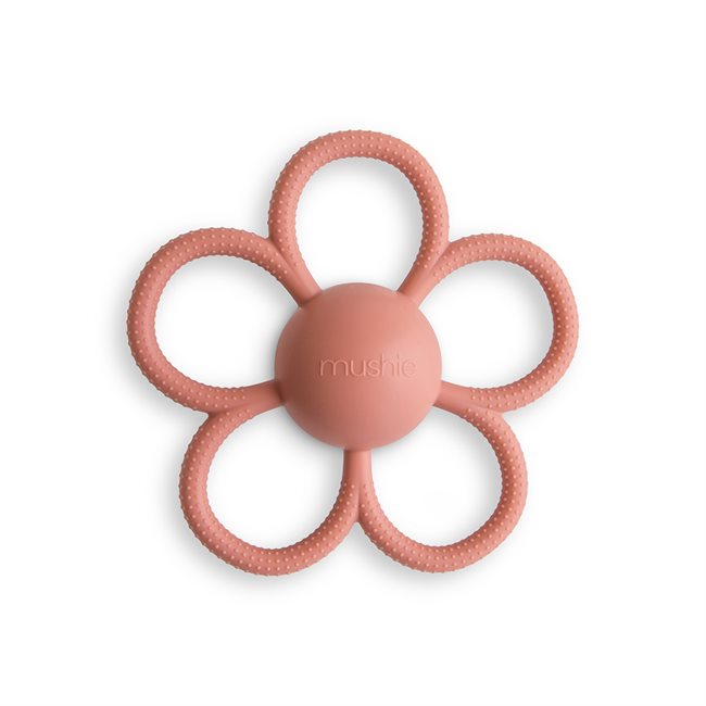 Mushie - gryzak silikonowy z grzechotką Daisy
