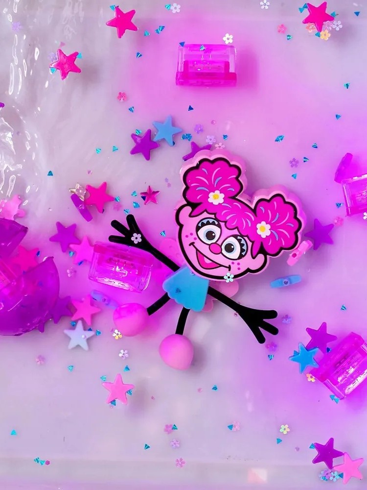 Glo Pals - zabawka do kąpieli Abby z dwiema kostkami sensorycznymi świecącymi w wodzie