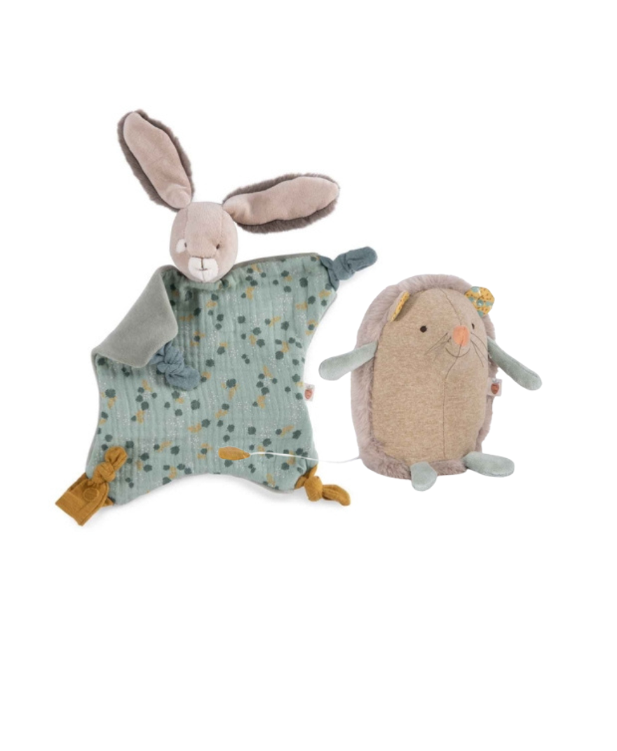 Moulin Roty – zestaw niemowlęcy Króliczek i Jeżyk
