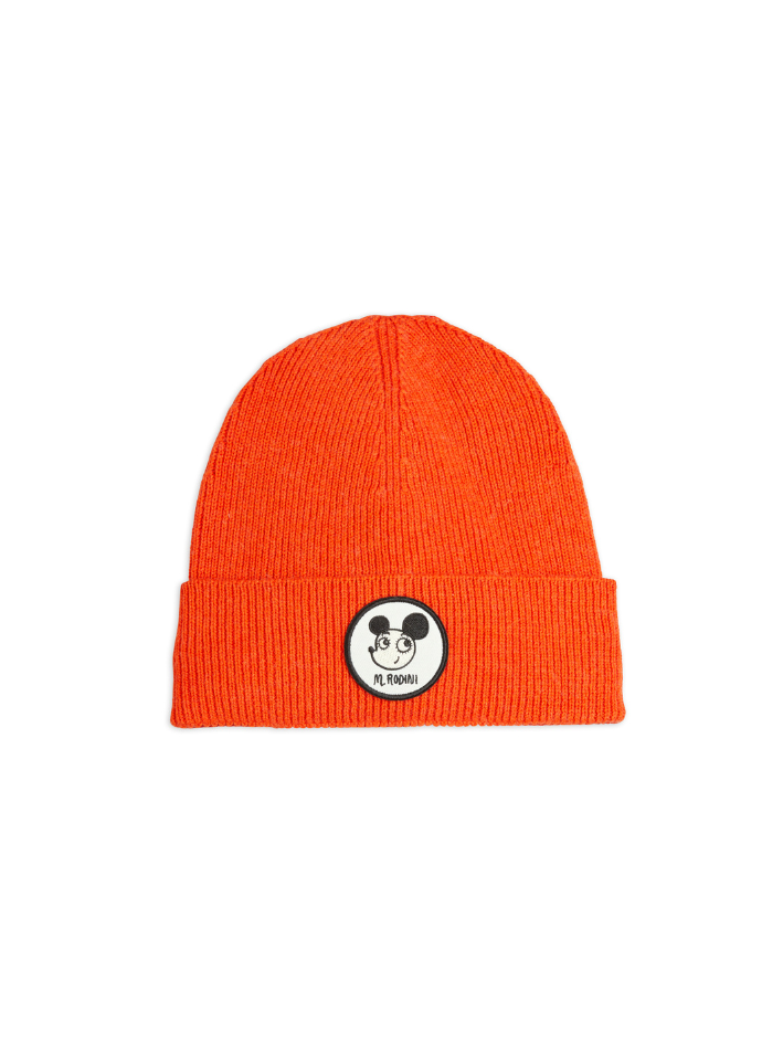 Mini Rodini - czapka beanie z naszywką Ritzratz czerwona
