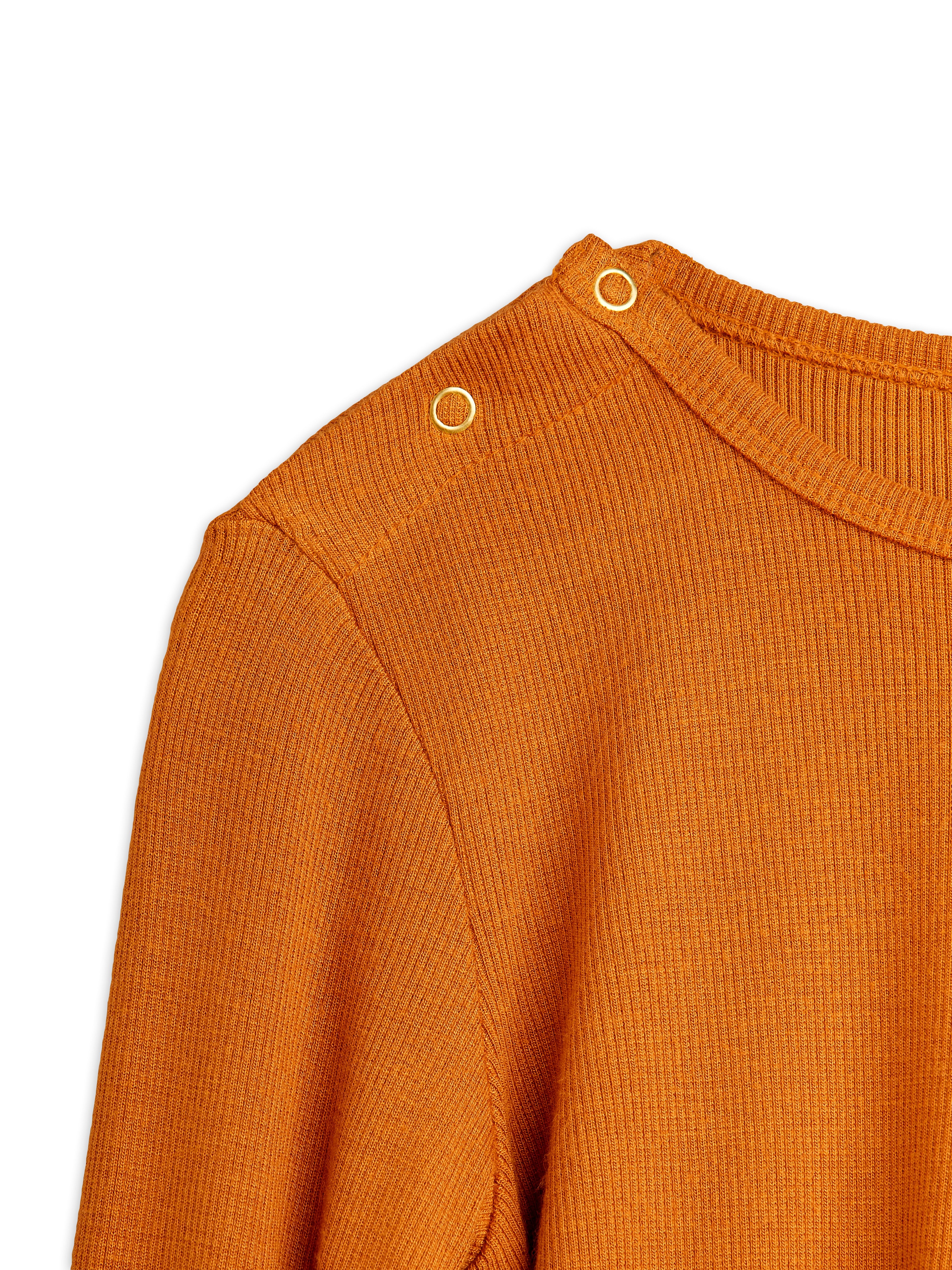 Mini Rodini - koszulka z długim rękawem Modal Rib Long Sleeve Brown
