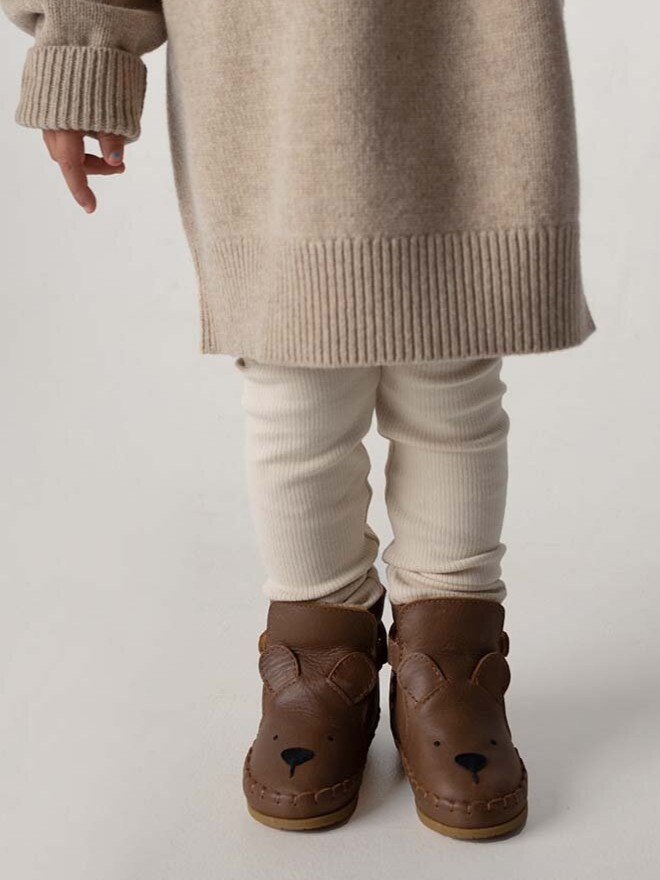 Donsje - buciki dziecięce Kapi Classic Booties Bear Cognac Classic Leather