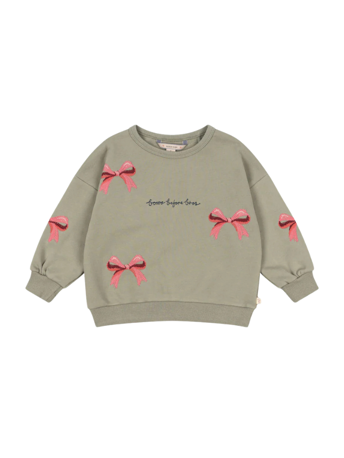 Konges Sløjd - bluza dziecięca dresowa Lou Sweatshirt OCS Lou Bow Tea