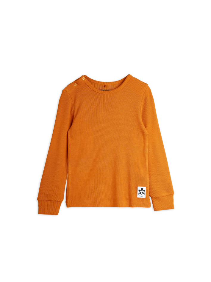 Mini Rodini - koszulka z długim rękawem Modal Rib Long Sleeve Brown