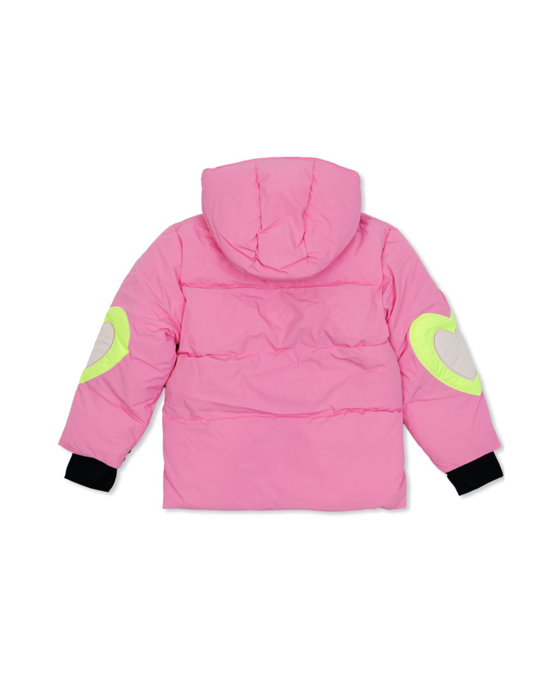 Stella McCartney - kurtka narciarska Heart Print różowa