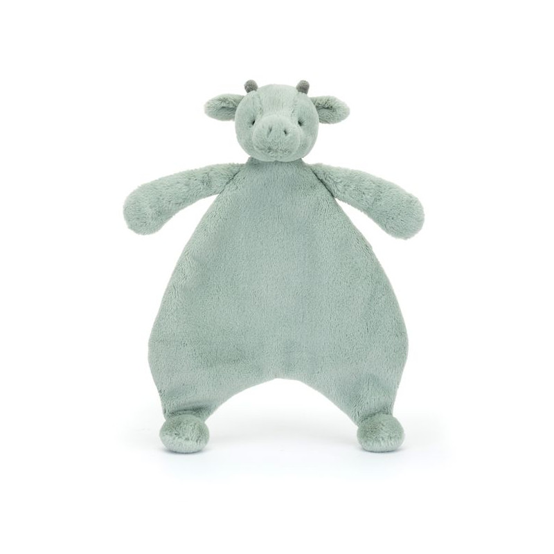 Jellycat - smok szmatka przytulanka miętowo-szara 27 cm