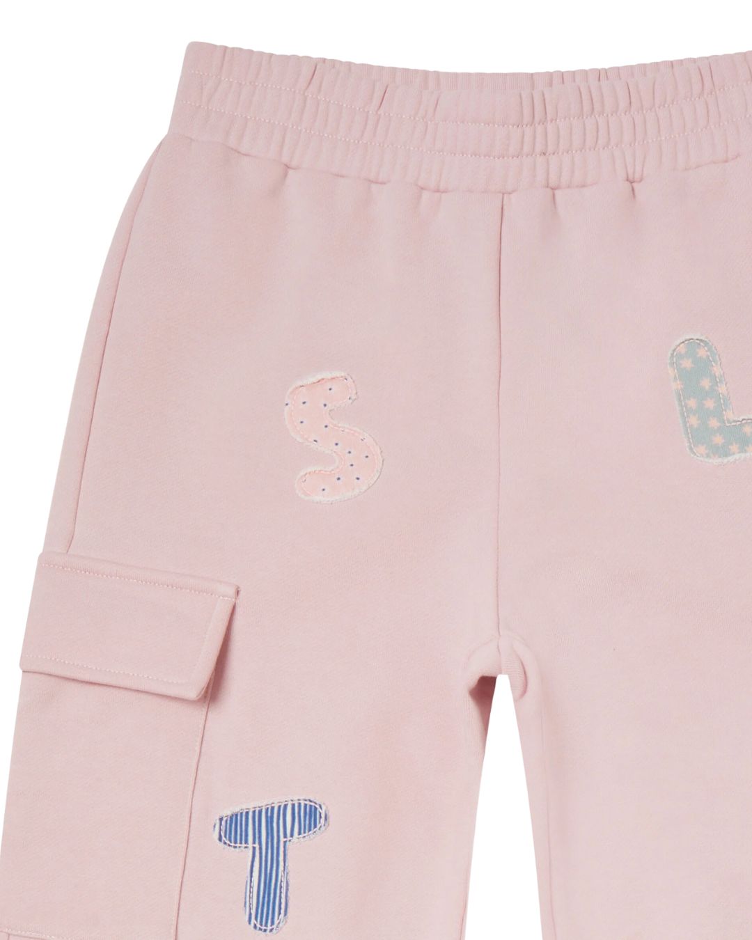 Stella McCartney - bawełniane spodnie dresowe cargo z naszywkami STELLA