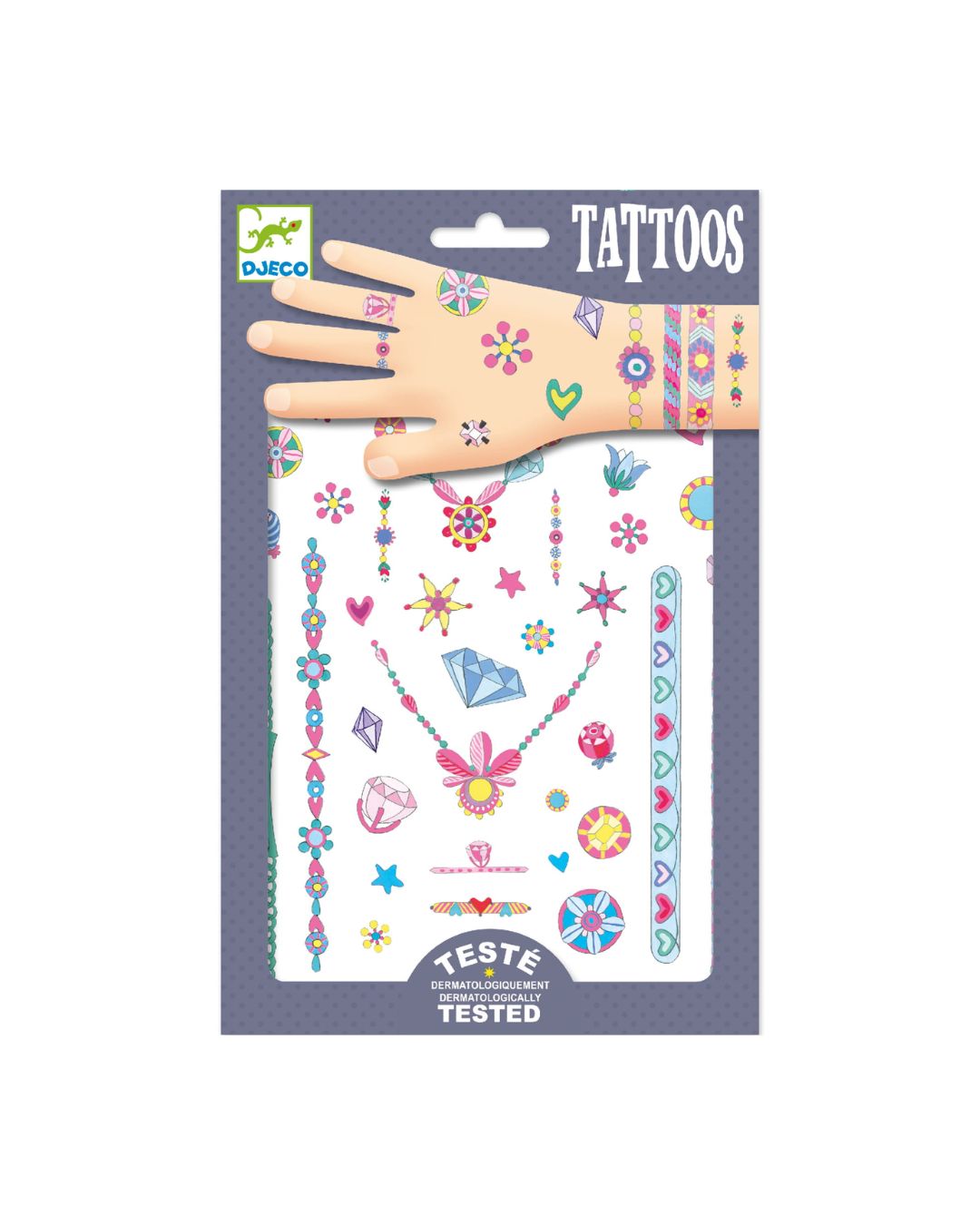Djeco - neonowe tatuaże dla dzieci klejnoty Jenni