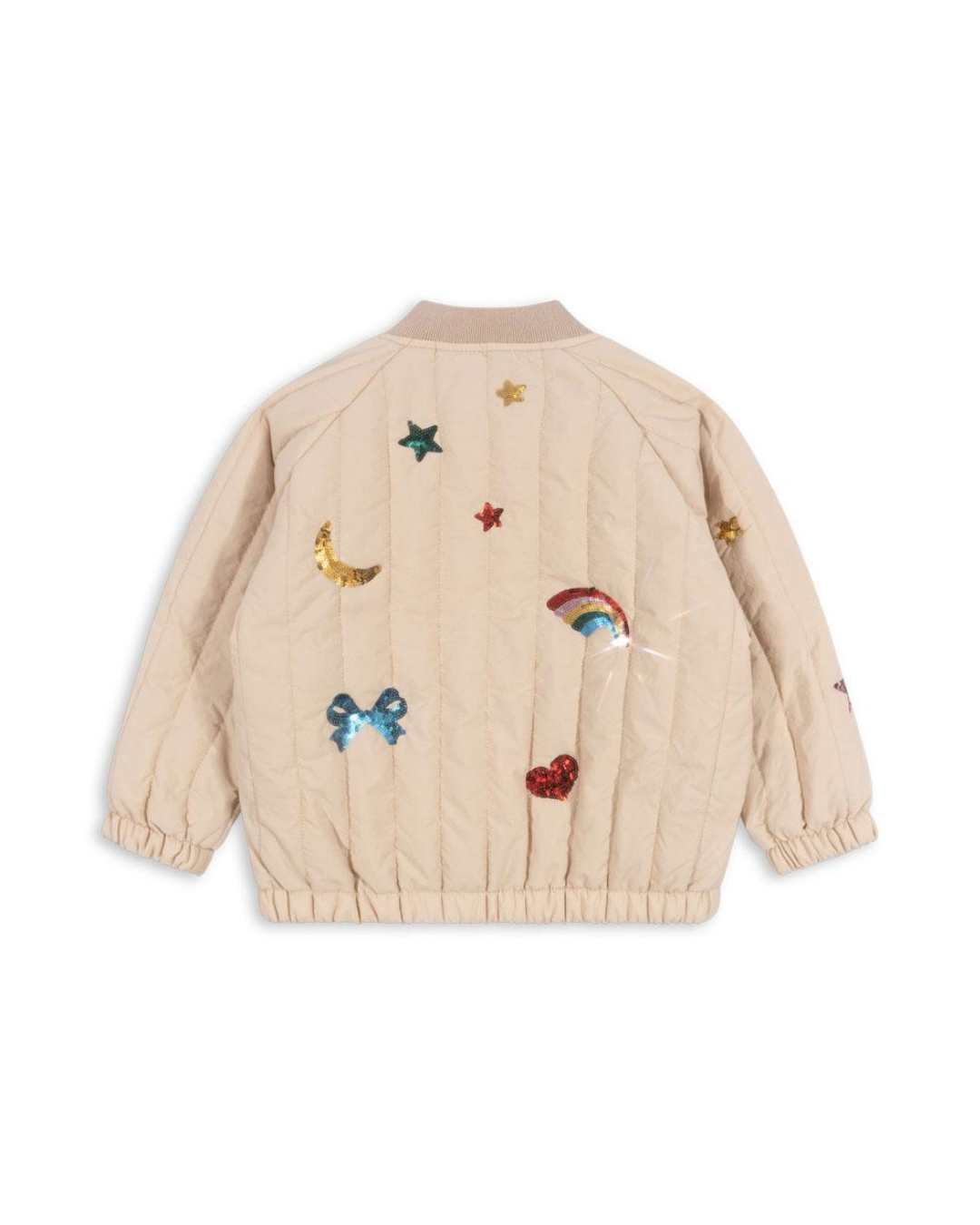 Konges Sløjd - kurtka bomberka cekinowa dla dziecka Juno Sequin smoke gray