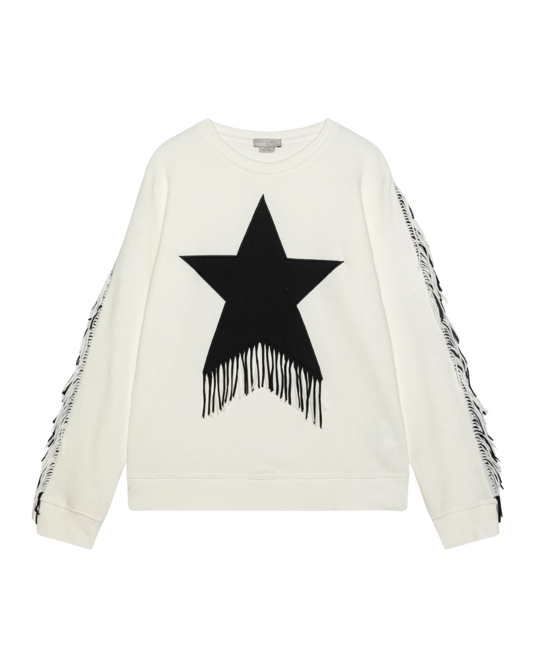 Stella McCartney - sweter z frędzlami Star Graphic Fringed