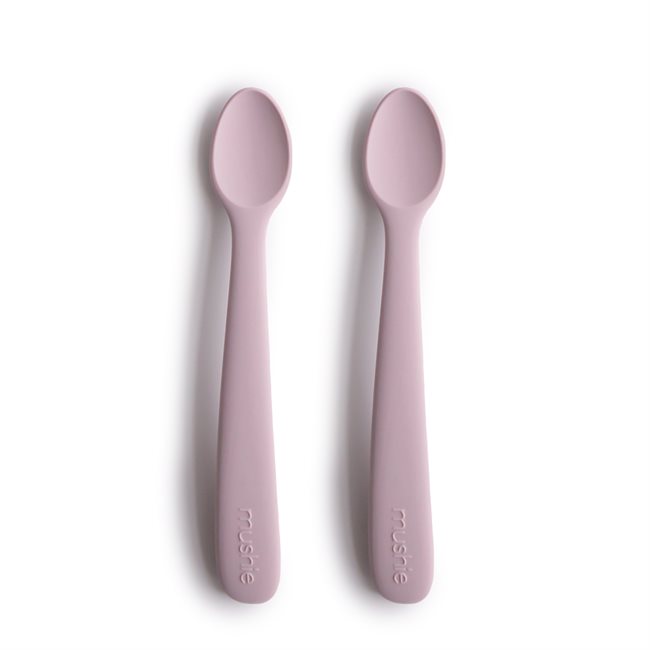 Mushie - łyżeczki silikonowe do nauki samodzielnego jedzenia 2-pak Soft Lilac