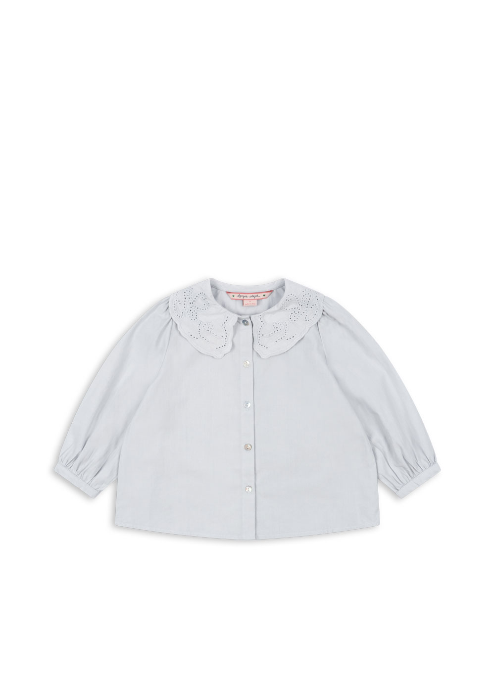 Konges Sløjd - bluzka dzięcięca Rilo Collar Shirt GOTS Gray Dawn