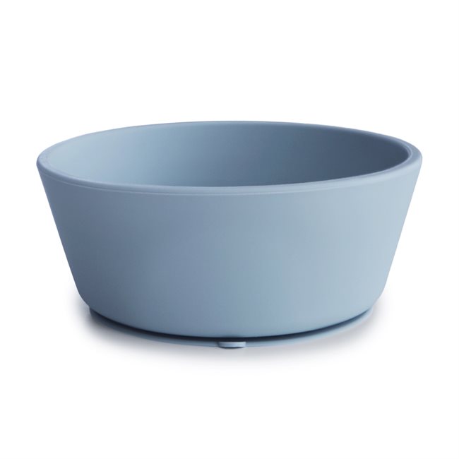 Mushie - miseczka silikonowa z przyssawką Powder Blue