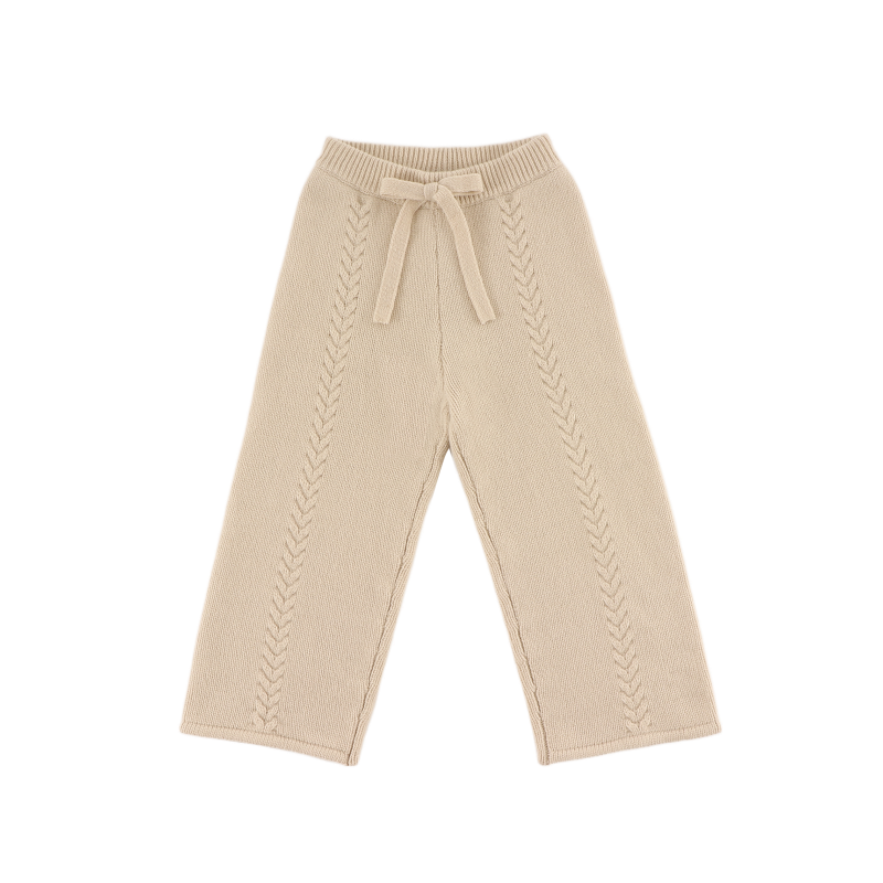 Donsje - spodnie z wełny merino Sulien Merino Wool Trousers Soft sand