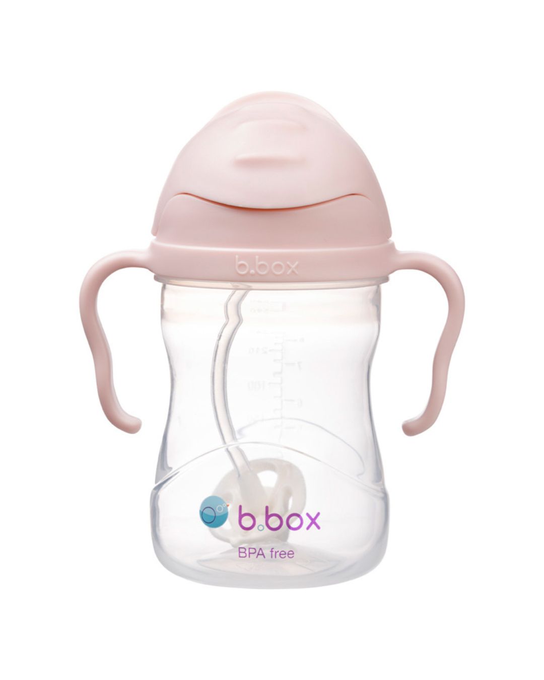 B.box - bidon dla dzieci - kubek niekapek ze słomką 240 ml blush