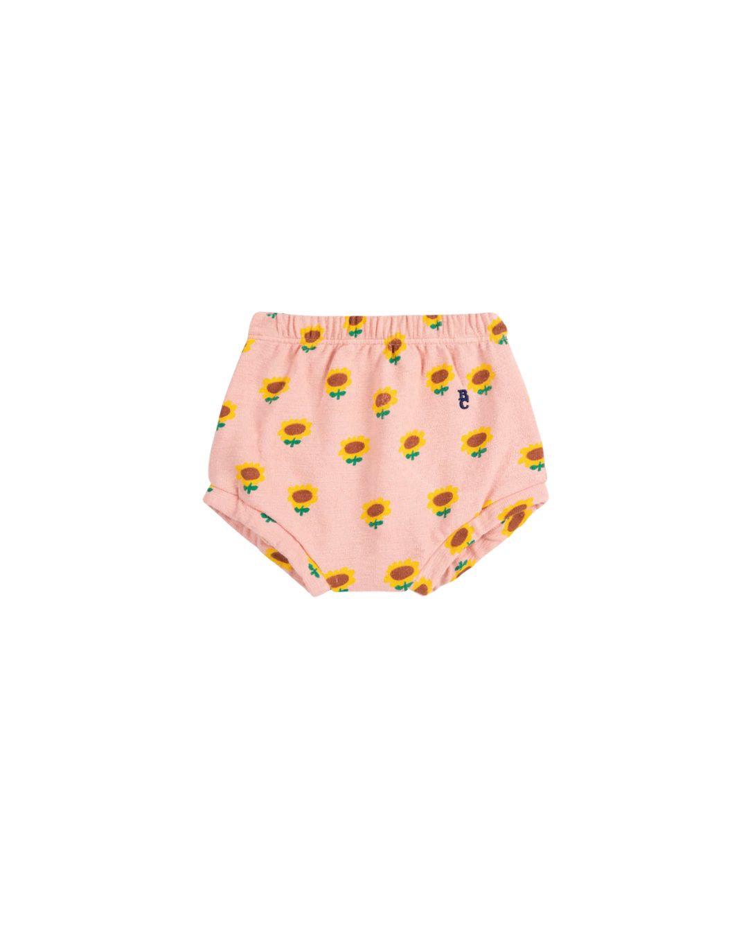 BOBO CHOSES - krótkie szorty niemowlęce Sunflower light pink jasnoróżowe 