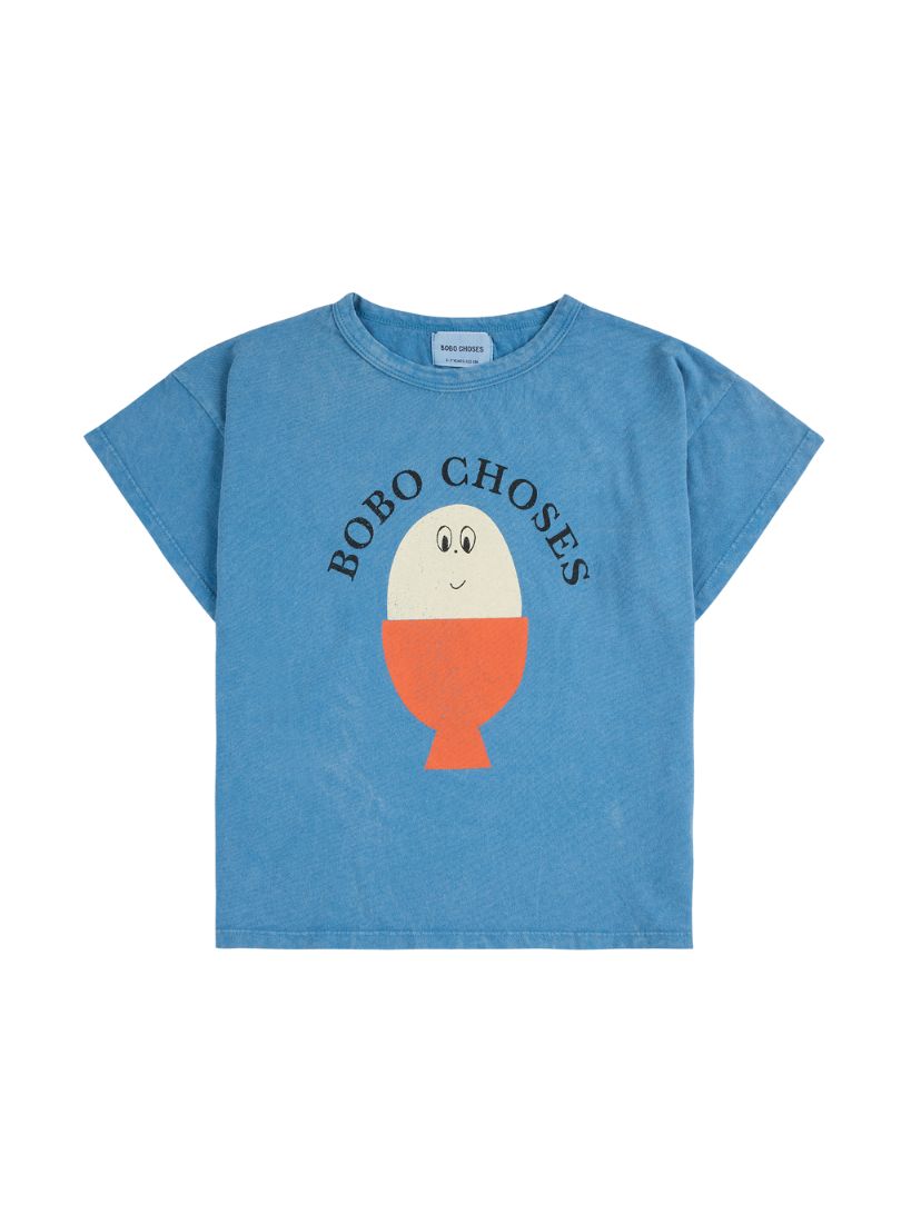 BOBO CHOSES - T-shirt dziecięcy Morning Egg light blue jasnoniebieski 