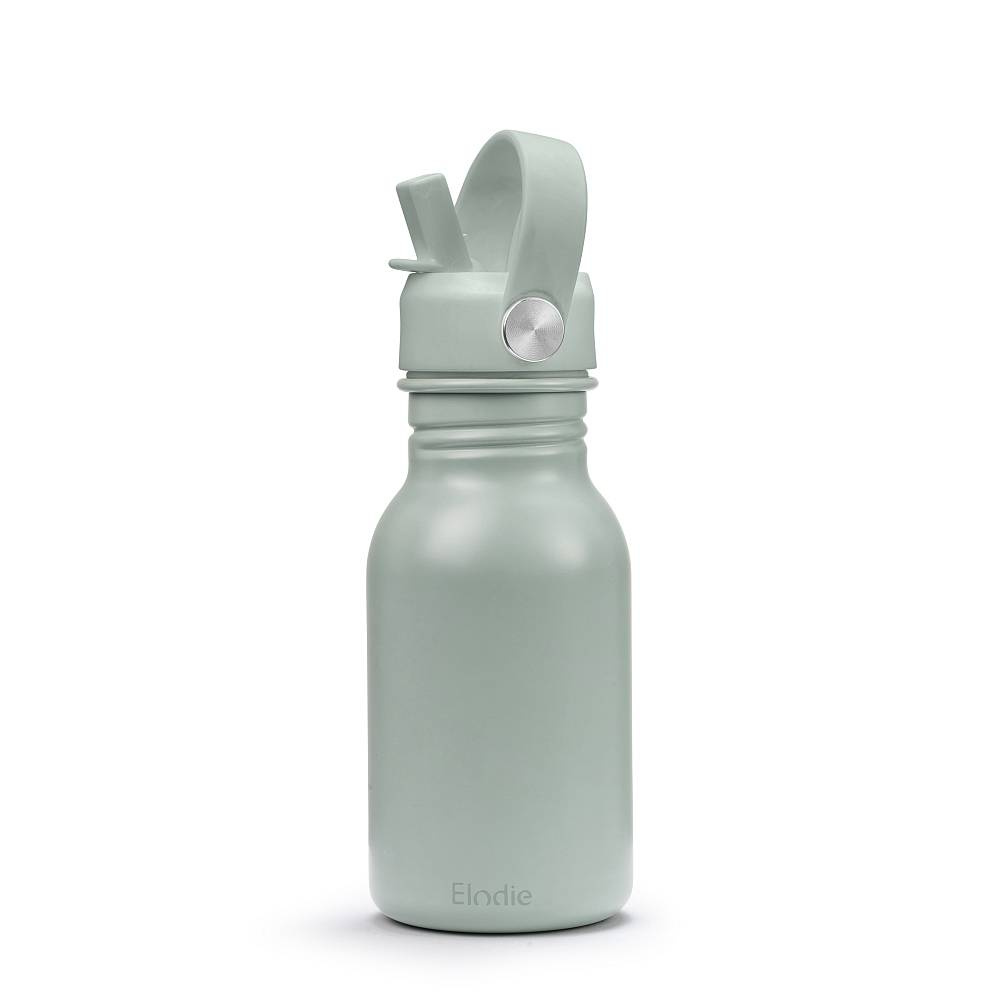 Elodie Details - butelka na wodę ze słomką Pebble Green