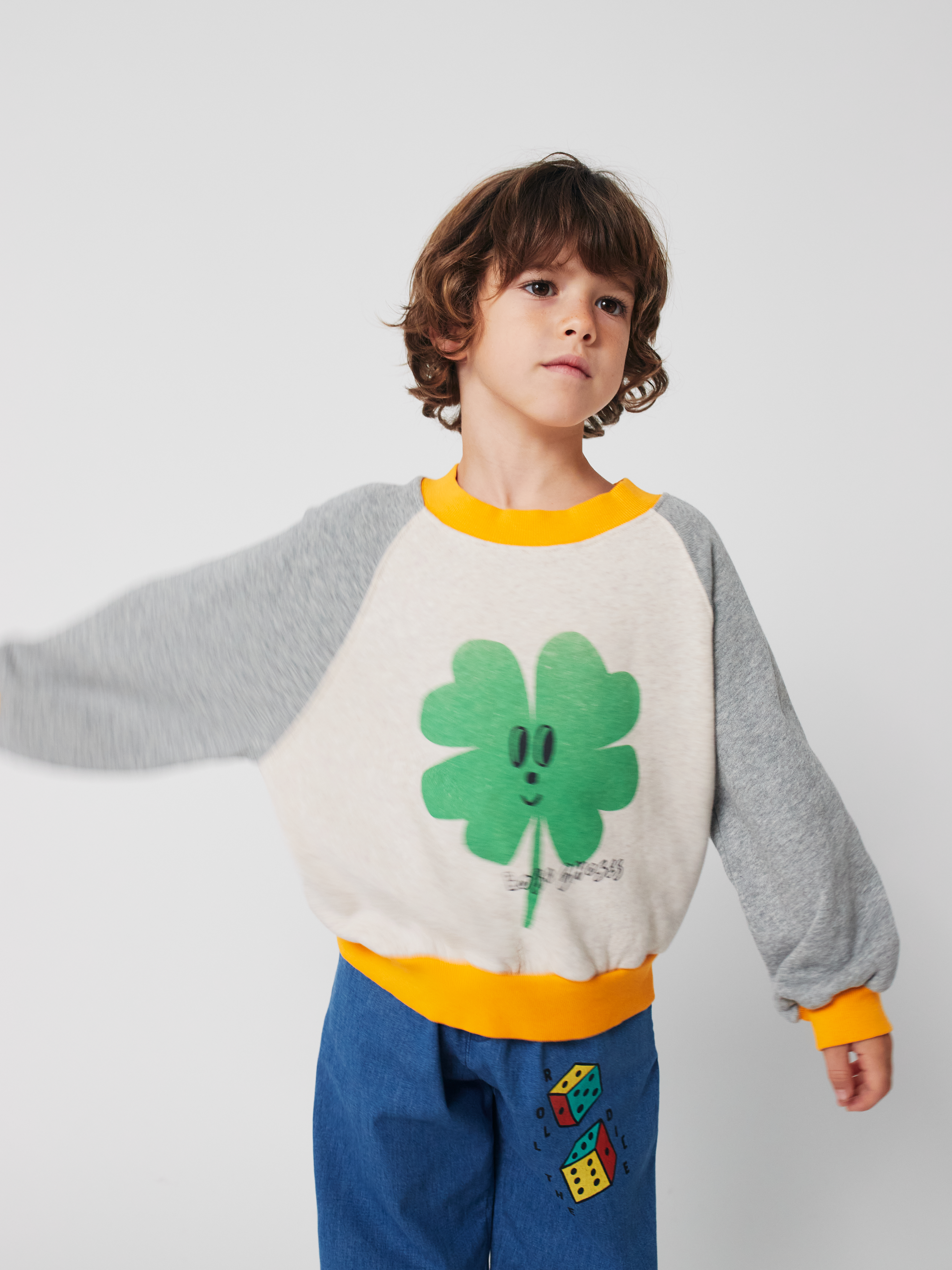 BOBO CHOSES - bluza dziecięca Lucky Clover Ranglan