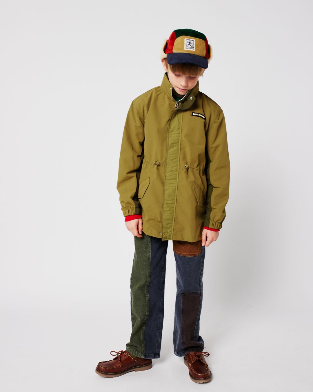BOBO CHOSES - zimowa czapka z daszkiem Mr Pencil Corduroy