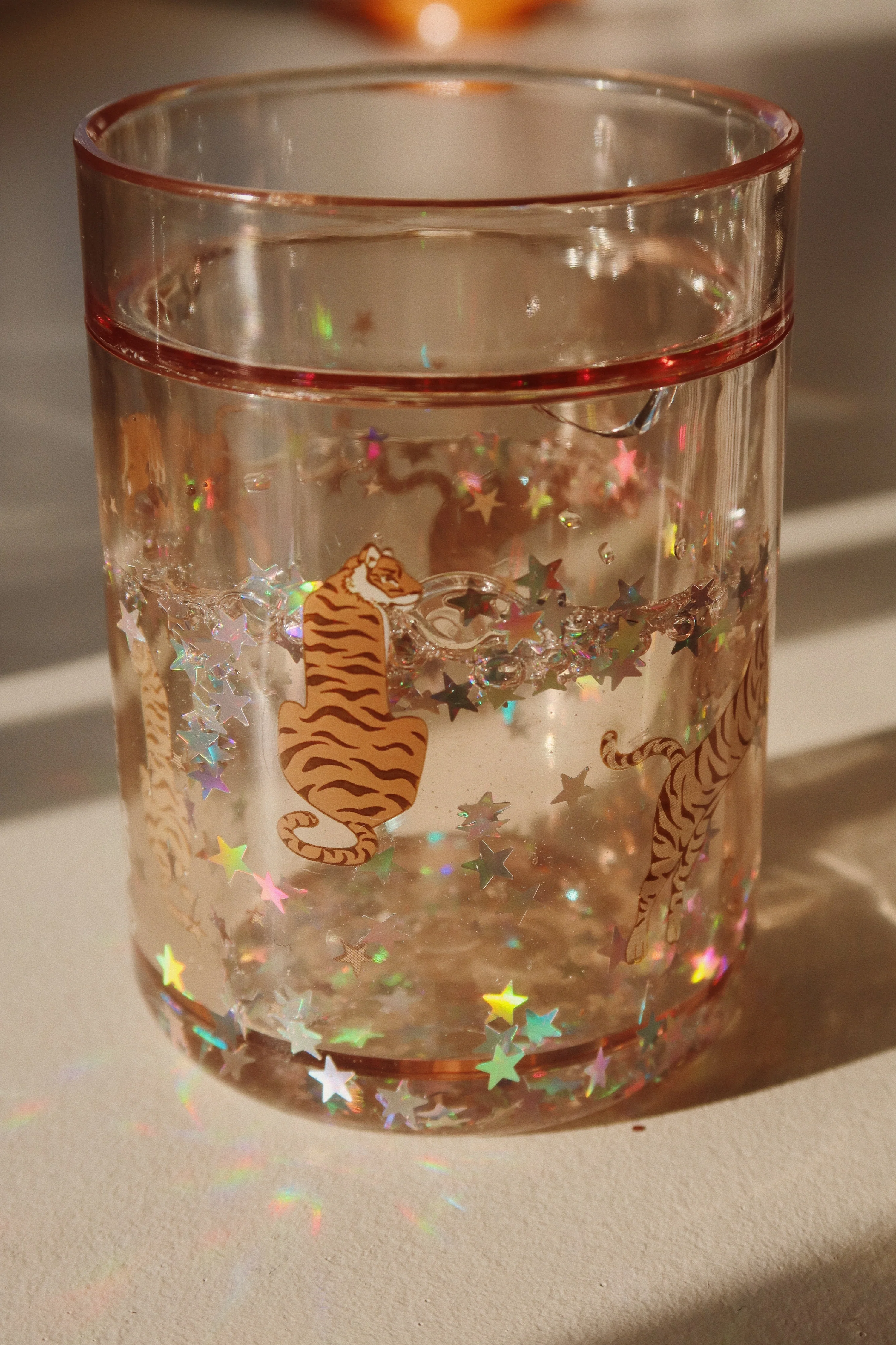 Konges Sløjd - kubek dla dziecka 2 sztuki Glitter Cups Roar