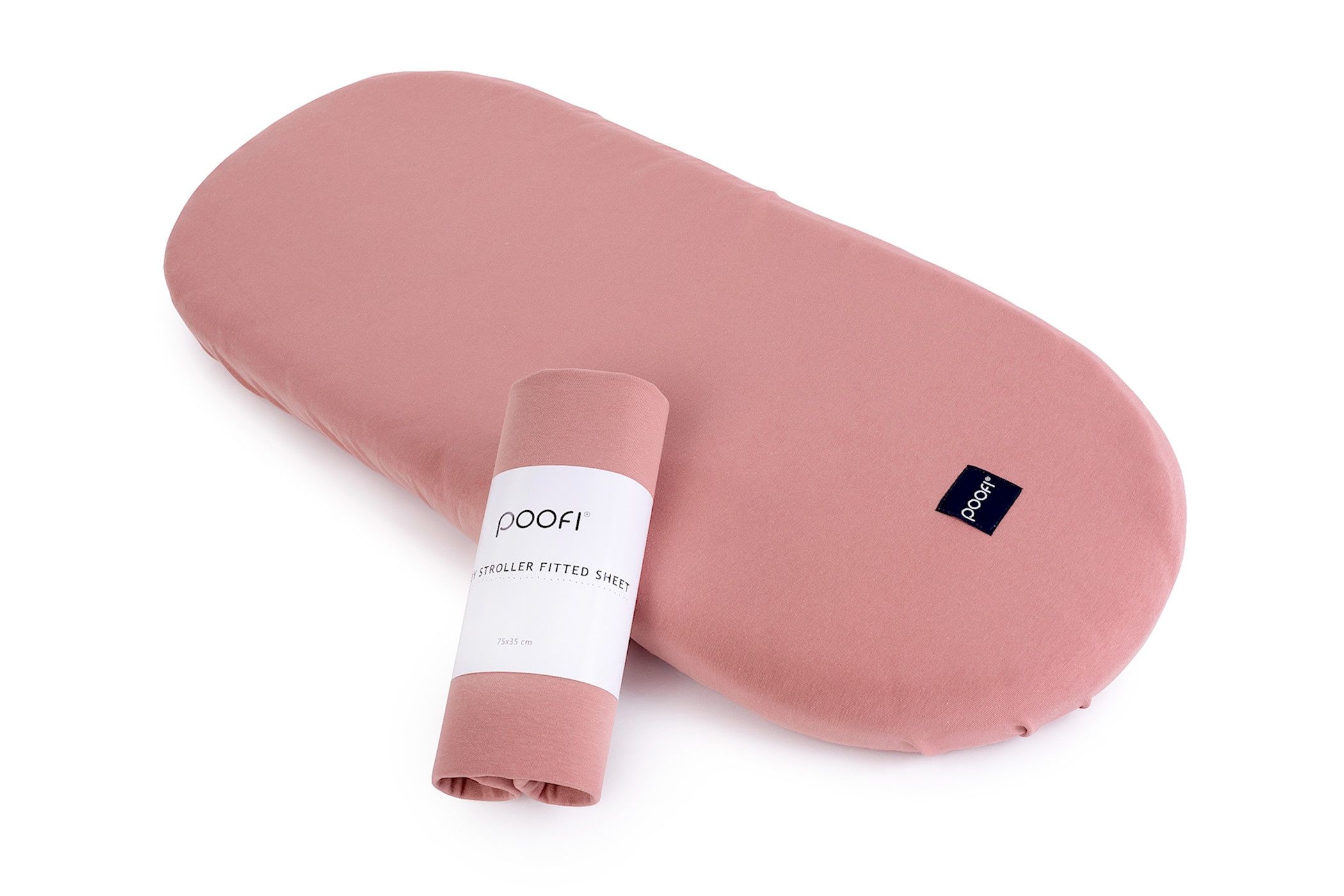 Poofi - prześcieradło do wózka Organic Herbaciana róża